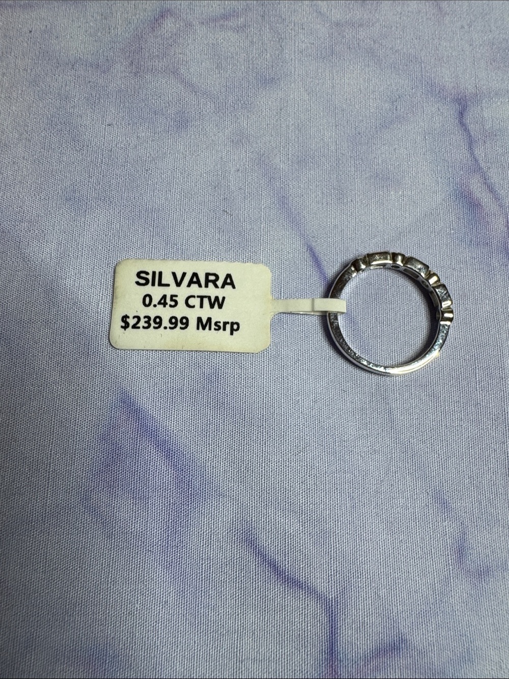 925 Silver .45 CT Moissanite Band Ring - Picture 2 of 5